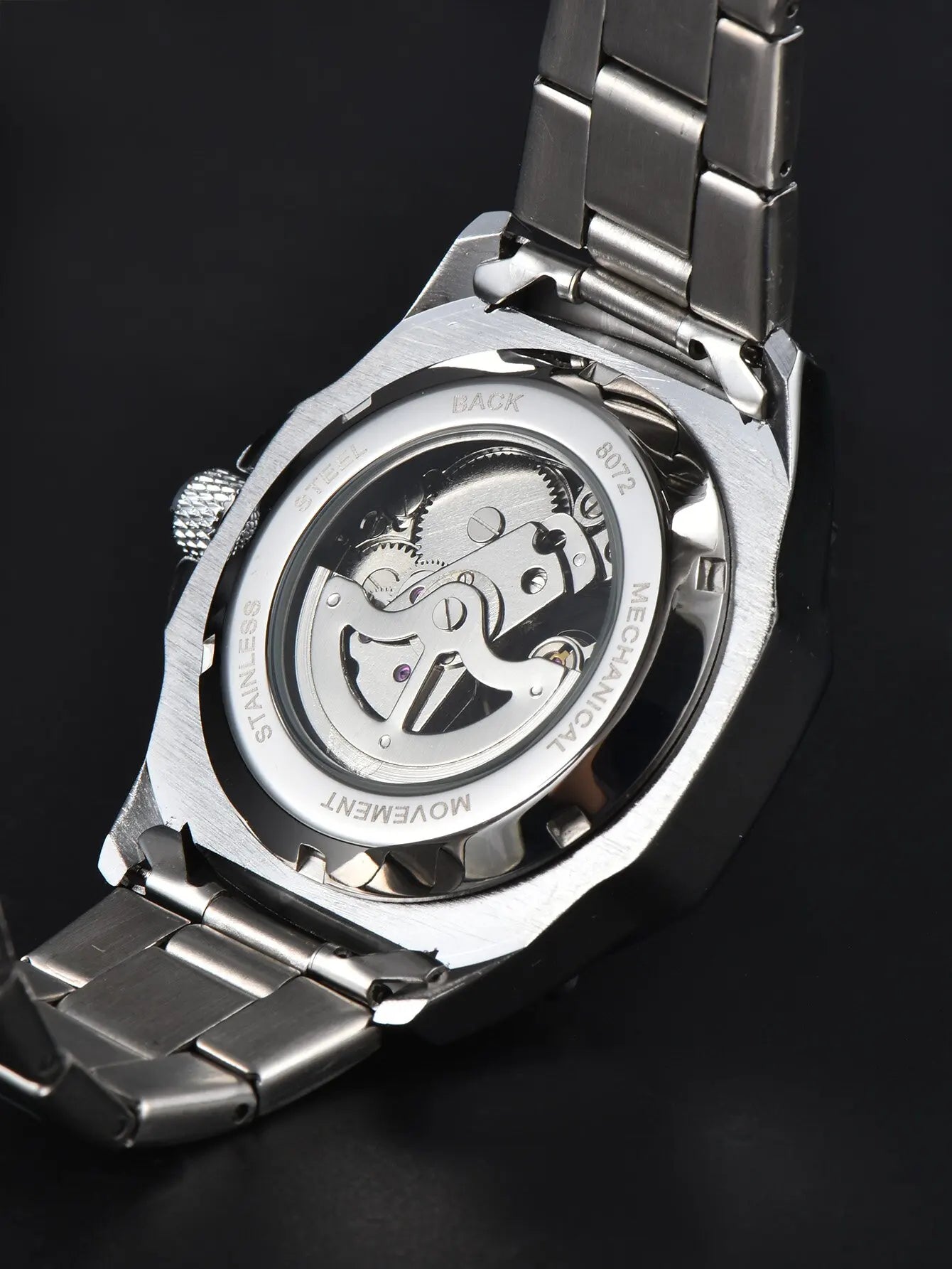 LONGLUX Men automatic mechanical watch luxury watches waterproof skeleton sport style fashion wholesale stainless steel gift