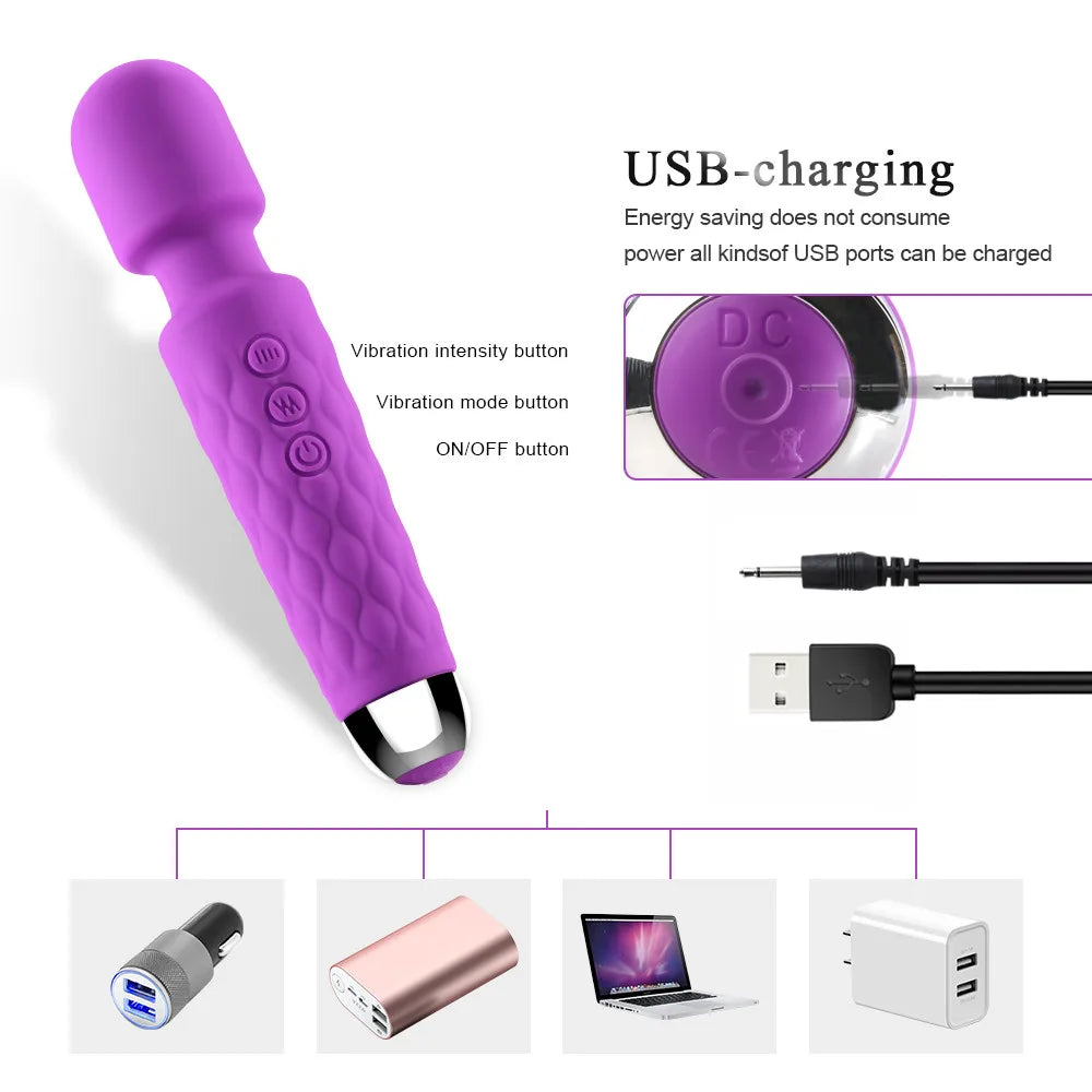 Wireless Dildos AV Vibrator Magic Wand for Women Clitoris Stimulator G Spot Massager Vibrator Female Masturbator Adult Sex Toys - Madeinsea©