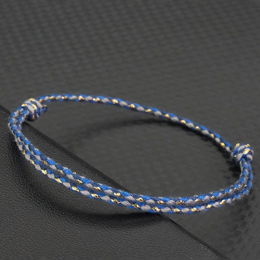 Minimalist 2mm Thin String Bracelet Unisex Handmade Weaven Adjustable Lucky Chinese Cord Tibetan Braslet Casual Pulseria Joias