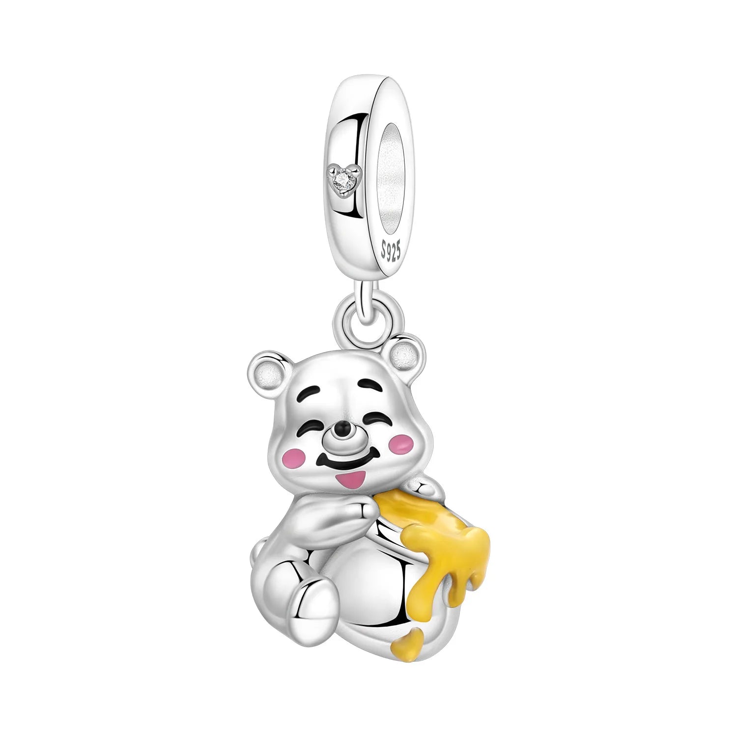 PANPOKI 925 Sterling Silver Sleeping Panda Animal Beads Original Pendants Bracelet Charm Jewelry Party DIY Trendy Gifts