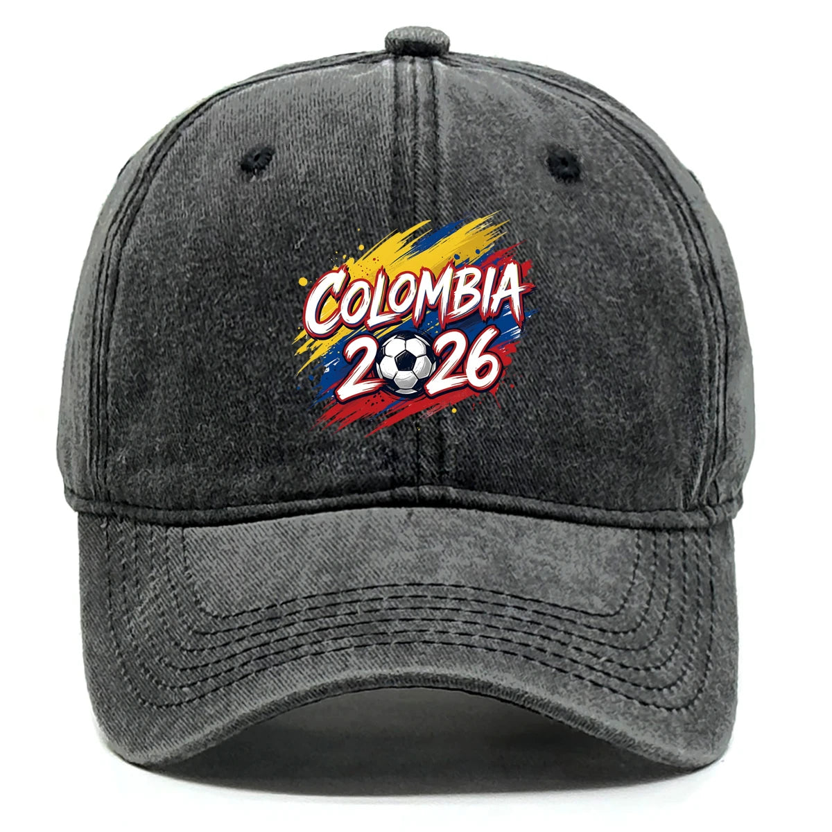 new Colombia Soccer Fan 2026 Football Support Washed Cotton Baseball Cap Adjustable Unisex Casual Sports Hat