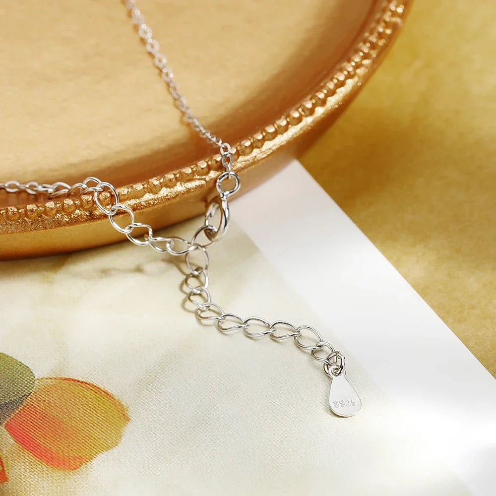 Serenity 1ct 2ct 3ct 5ct D Color Moissanite Pendant Necklace For Women Gift 100% S925 Sterling Silver Plated 18K Neck Chain GRA