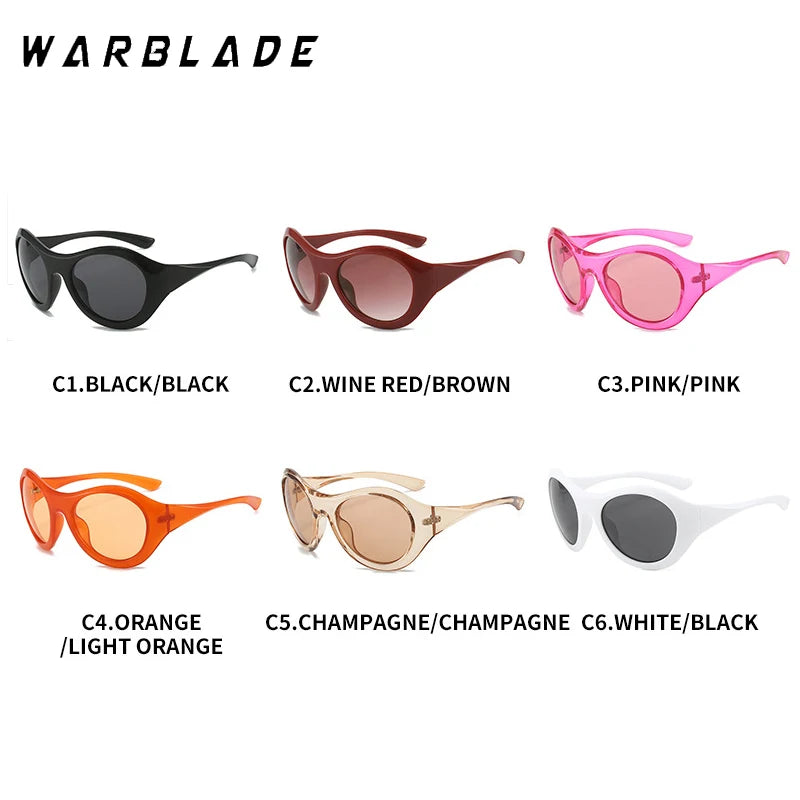 2025 Luxusmarke Design Beliebte übergroße ovale Sonnenbrille Frauen Mode Y2K Punk Männer Outdoor Sports Sonnenbrille Shades UV400