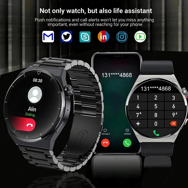 For Huawei Xiaomi GT3 Pro Smart Watch Men AMOLED 390*390 HD Screen Heart Rate Bluetooth Call IP68 Waterproof SmartWatch 2024 New - Madeinsea©