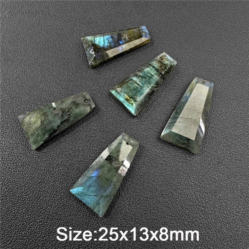 Natural Trapezoid Shape Stone Pendant High Quanlity Amethysts Labradorite Quartzs Charms Bead For Necklace Earrings DIY Handmade - Madeinsea©