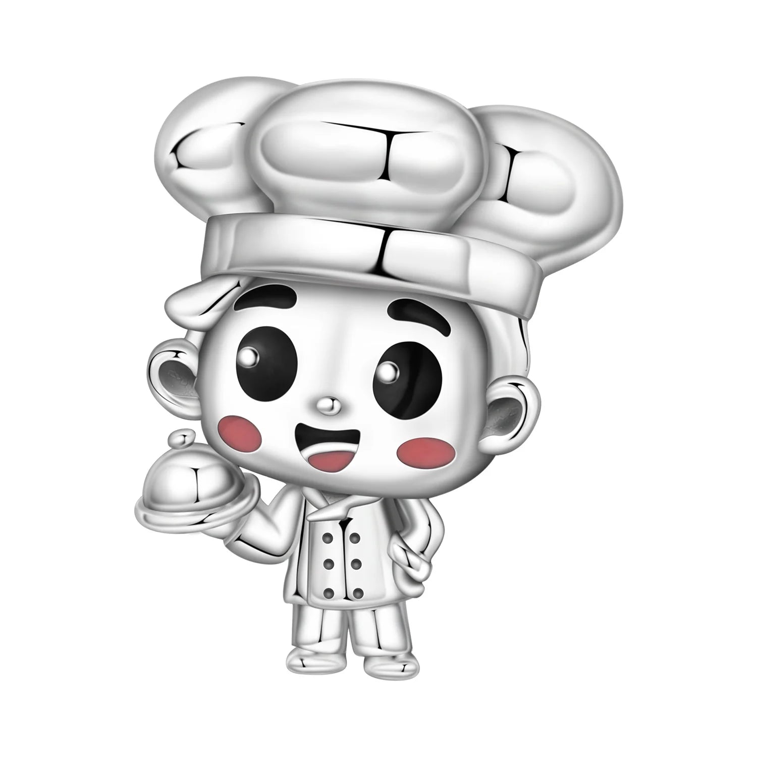 PANPOKI 925 Sterling Silver Chef Boy Cartoon Character Beads Original Pendant Bracelet Charm Jewelry DIY Necklace Bracelet Gift