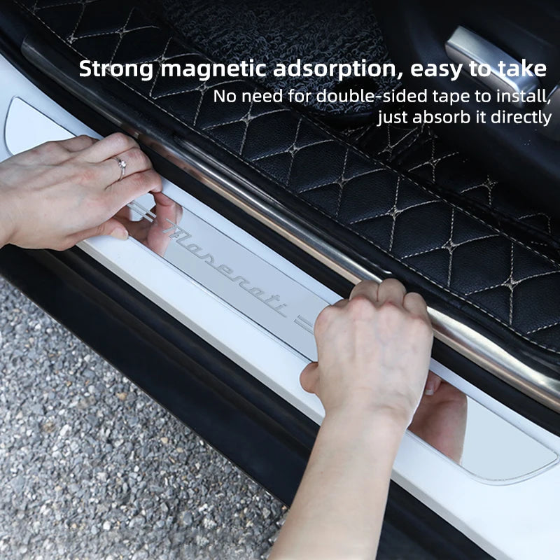 Threshold protection strip For Maserati Levante Ghibli GranTurismo Gran Quattroporte Car Welcome Threshold LED Atmosphere Light - Madeinsea©