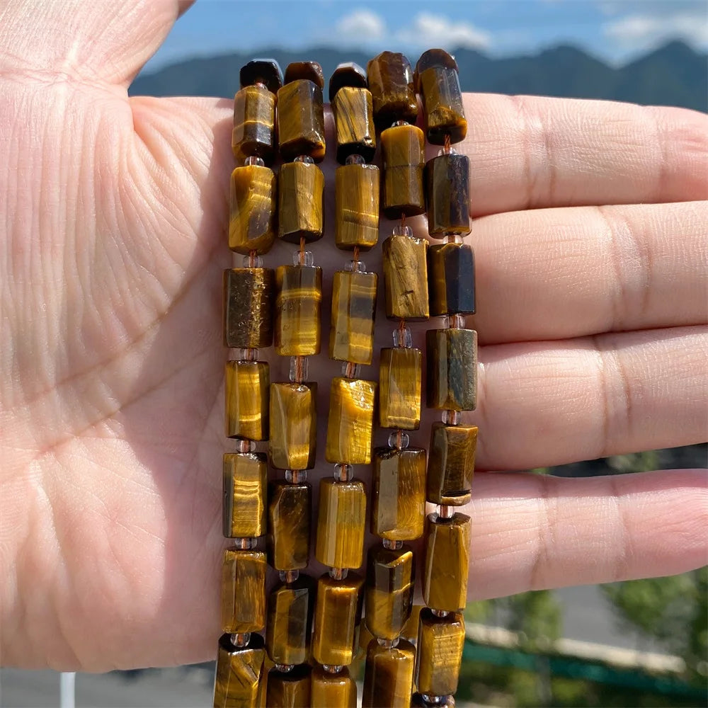 Natural Irregular Cylinder Stone Bead Charoite Amethyst Apatite Loose Charm Beads For Reiki Jewelry Making Bracelet Necklace DIY - Madeinsea©