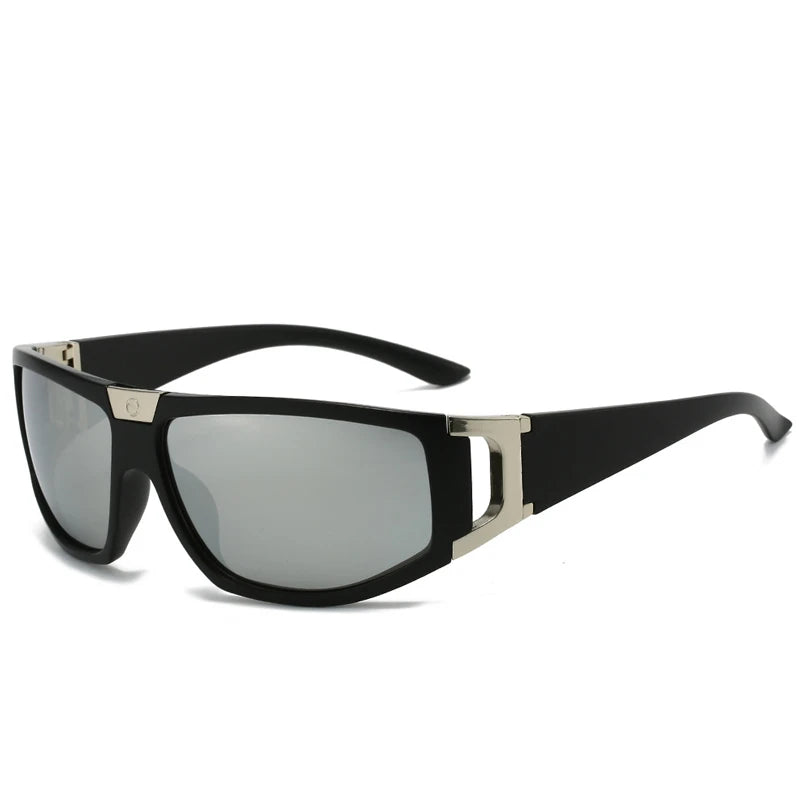 2025 New Men's Y2K Punk Rectangle Sunglasses Outdoor Cycling Sports Sun Glasses Women Vintage Shades Trendy Goggle Eyewear 2000S