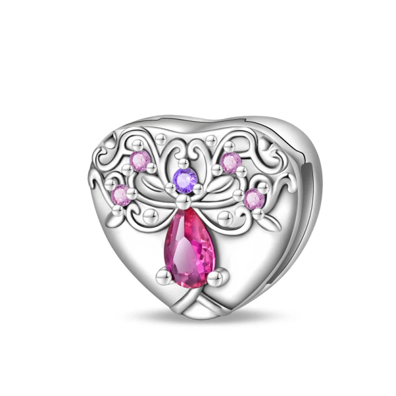 New 925 Silver Donut Protection Lotus Heart Shaped Charms Flat Beads Fit 3mm 925 Original Bracelet DIY Jewelry Birthday Gift