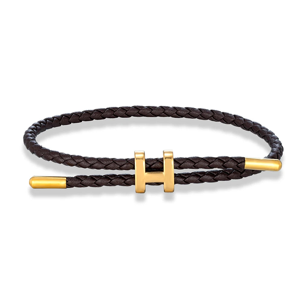 MKENDN Adjustable 3mm Red Braided Leather Bracelet for Men & Women Stainless Steel Jewelry Classic Simple Unisex Couple Gift