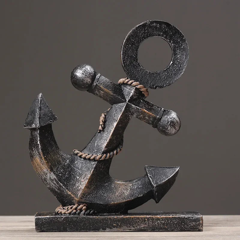 Vintage resin boat anchor decoration - Madeinsea©