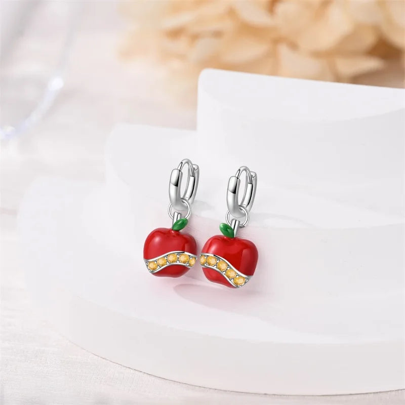 Christmas Series For Womens Earrings 925 Sterling Silver Christmas Bell Flower Apple Earrings Fine Party Wear Jewellery Gift