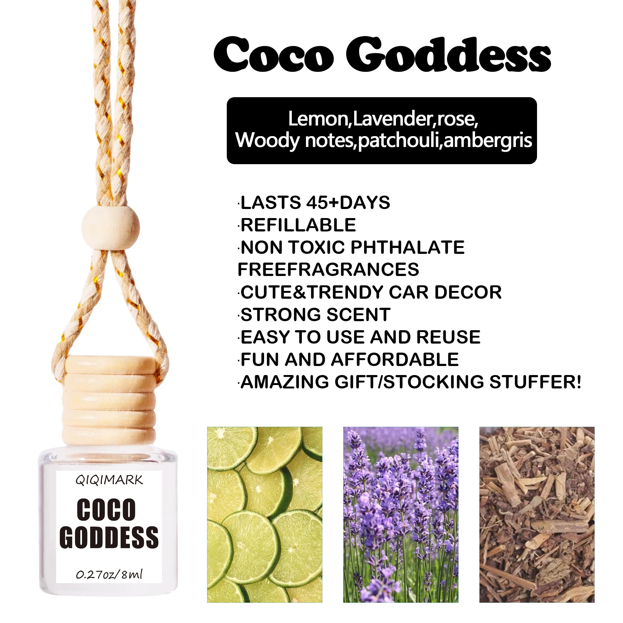 Car aromatherapy suspension car perfume bottle 1 bottle