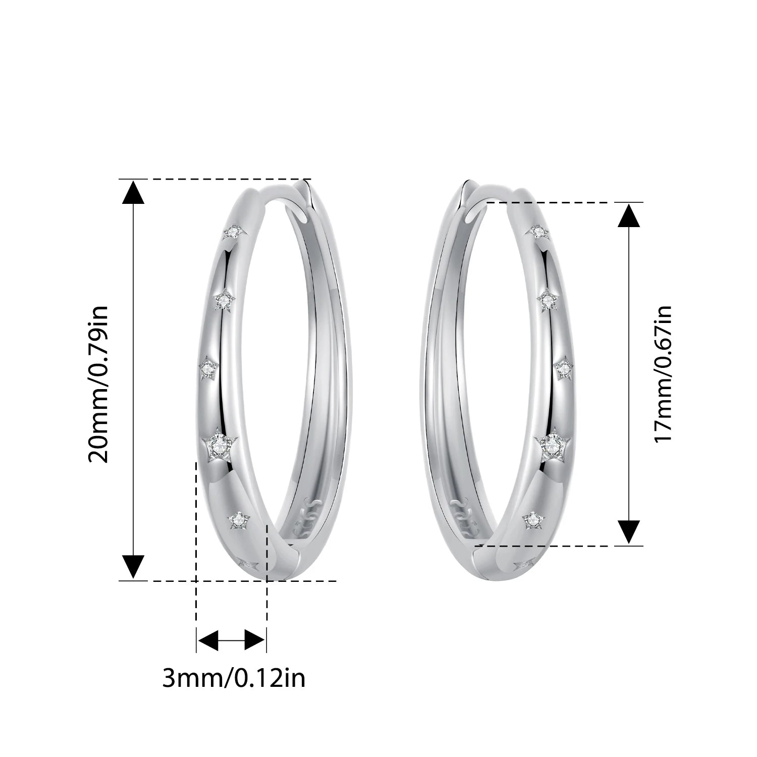 BISAER 925 Sterling Silver Star Hoop Earrings,Large Hoop Hypoallergenic Lightweight Huggie Earring 14K Gold for Woman Trend Gift