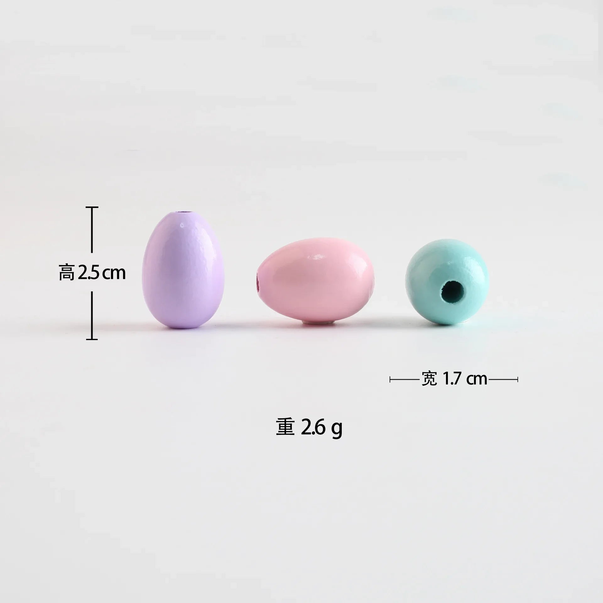 10Pcs/Pack Easter Day Painted Eggs Wooden Beads DIY Kids Toys Bracelet Accessories