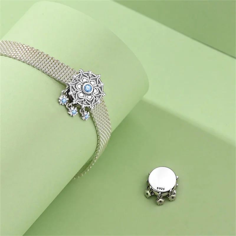 New 925 Silver Donut Protection Lotus Heart Shaped Charms Flat Beads Fit 3mm 925 Original Bracelet DIY Jewelry Birthday Gift