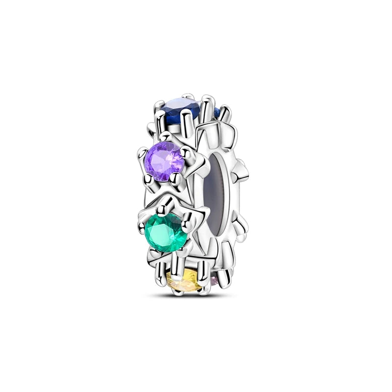 2024 Hot Sales 925 Sterling Silver Pink Charm Beads Pendent For Original Bracelets Charm Dangle Women Gril Jewelry Gifts