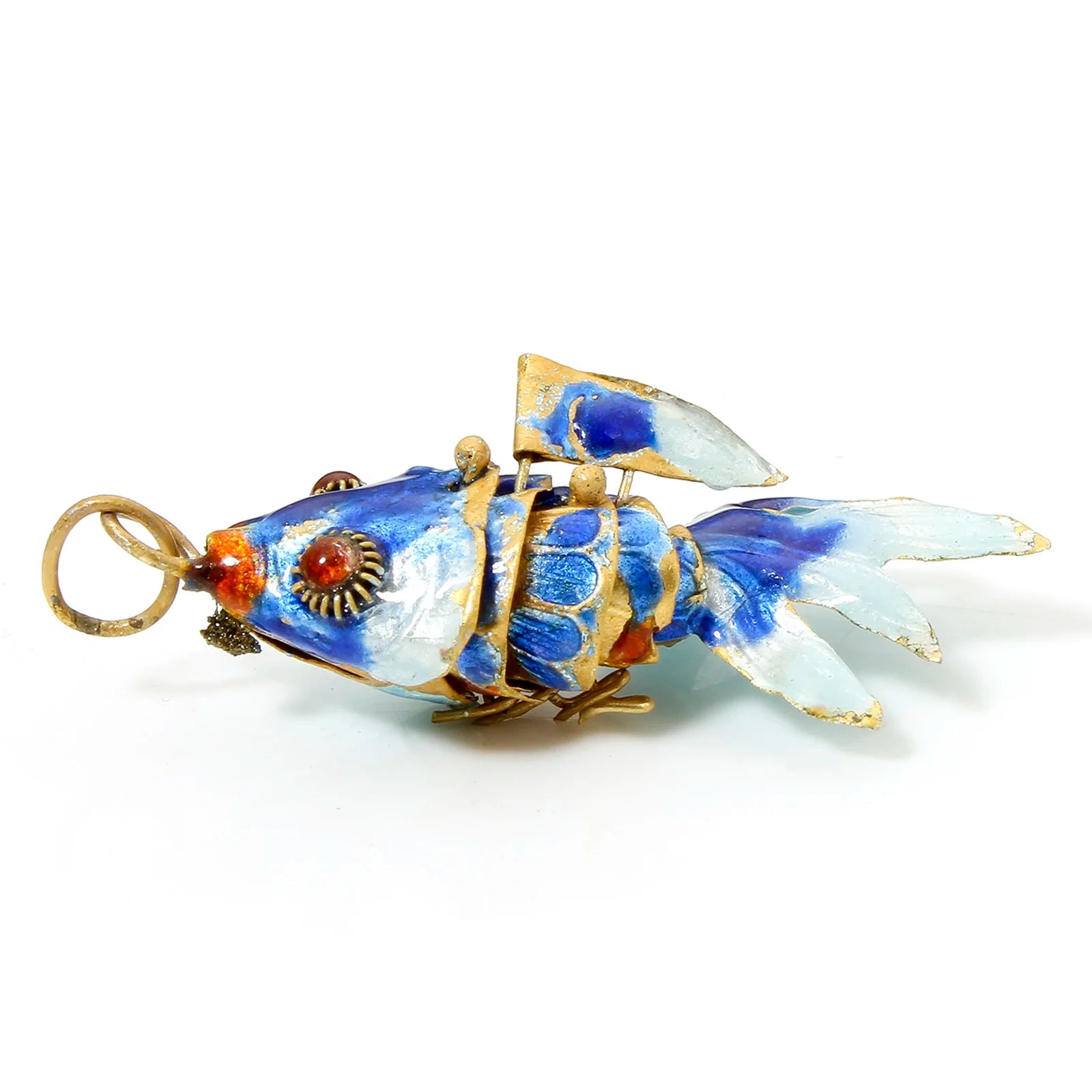 DoreenBeads, 1 pièce, pendentif en laiton 3D en forme de poisson, animal mobile, océan, couleur or, pour collier, fabrication de bijoux DIY, 4,8 cm x 2,4 cm