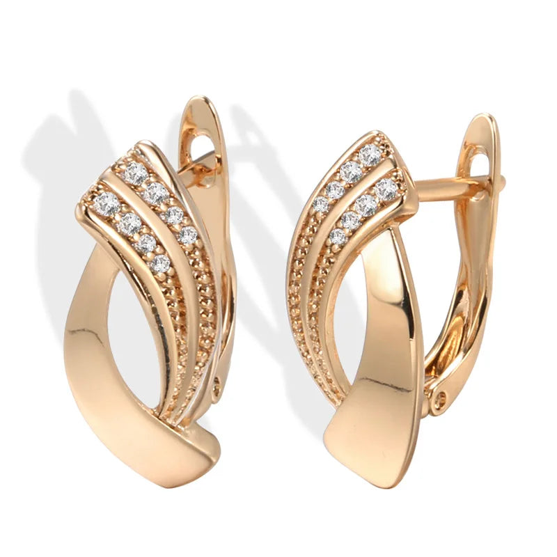 Original 14K Gold Jewelry Earring Women Fine Aros Mujer Oreja Earrings for Women Orecchini 14 K Yellow Gold Bizuteria Jewelry