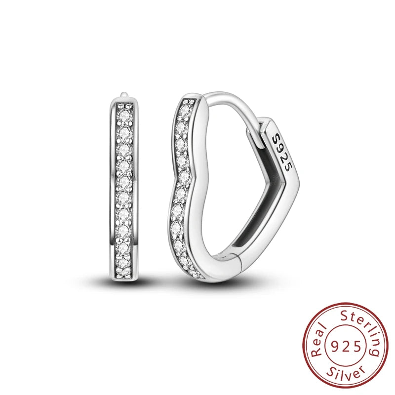 Hoop Earring 2024 New 925 Sterling Silver Earring Women Drop Earring For Wedding Engagement Birthday Party Fashion Jewelry Gift