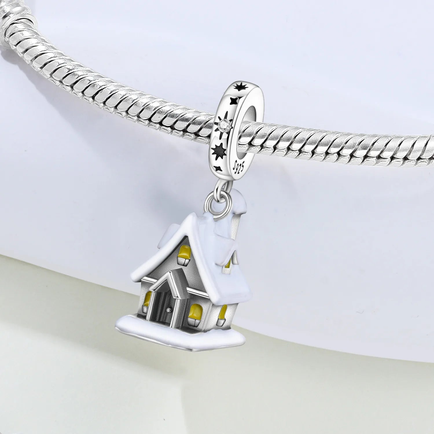 PANPOKI 925 Sterling Silver Warm House Beads Original Pendants Bracelet Charm Jewelry Party DIY Trendy Gifts