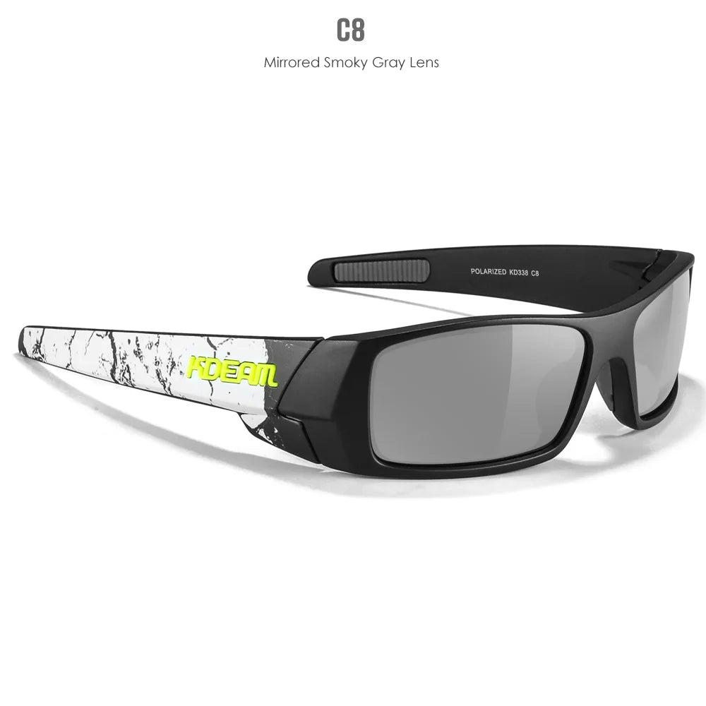 KDEAM Polarisierte Sonnenbrille für Damen und Herren, Autofahrerbrille, rechteckige Sonnenbrille für Herren, vielseitiger Augenschutz, UV400-Schutz