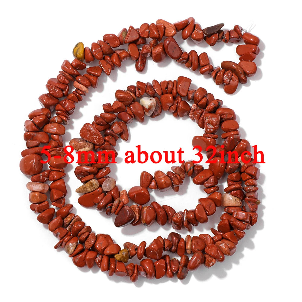 100% Natural Red Jasper Stone Bead Oval Cube Round Irregular Shape Chips Beads Fit Jewelry Making DIY Bracelet Necklace Earrings