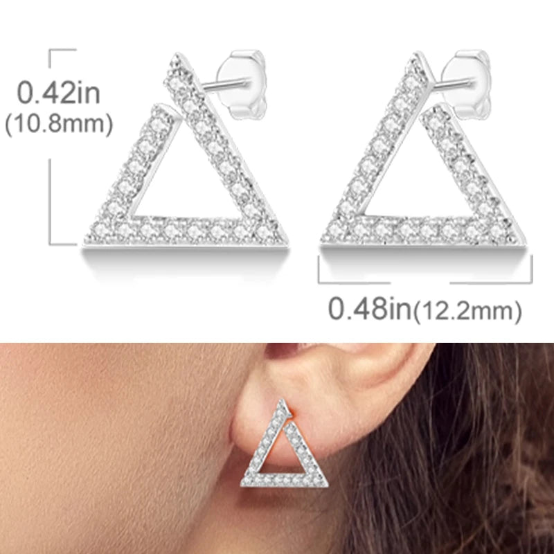 Earrings 925 Sterling Silver Stud Earrings Unicorn Star Zircon Stud Hoop Earrings For Women Girls Lovely Fashion Jewelry Gift