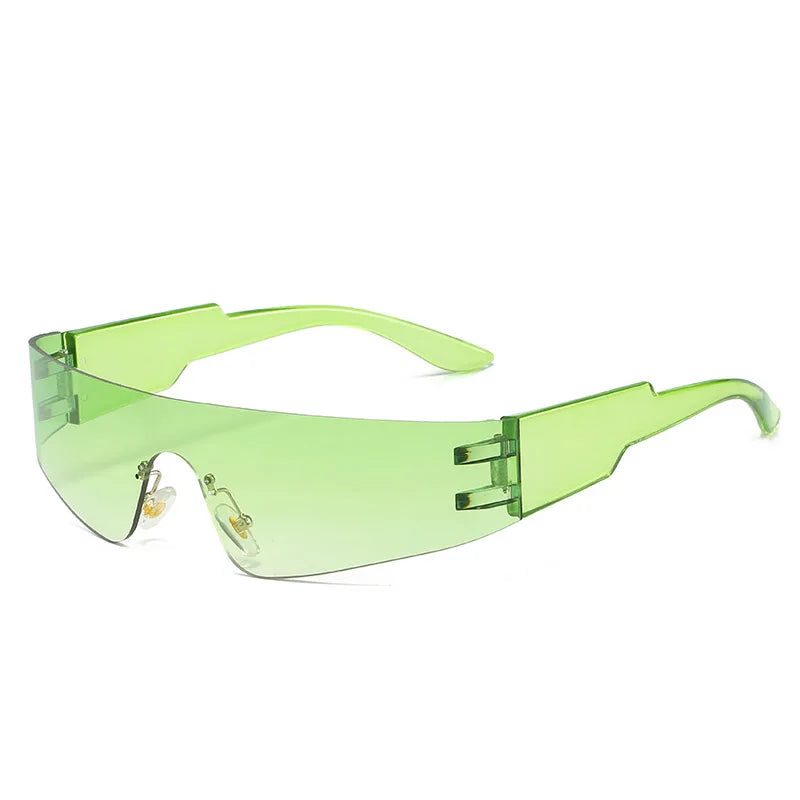 Lunettes de soleil à dessus plat pour femmes et hommes, style punk, Y2K, miroir, une pièce, années 2000 et 90, lunettes esthétiques UV400