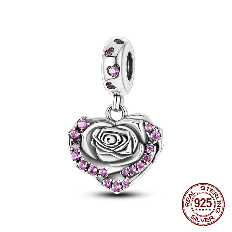 Schmetterling Blume Tier Perlen Fit Pandora Original armband charms Silber 925 Halskette pendientes mujer für Frauen Schmuck machen