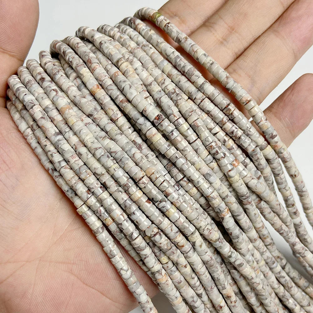 2x4mm Blue Flat Round Stone Bead Imperial Agates Jades Rondelle Loose Beads For Jewelry Making DIY Bracelets Necklace Handmade