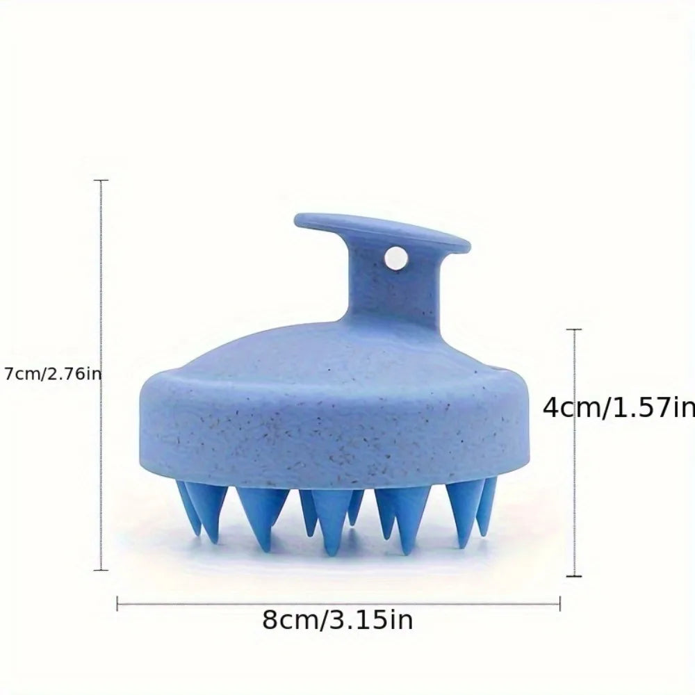 Straw Silicone Scalp Brush - Massage Claw Design for Deep Cleansing, Exfoliating & Relaxation During Hair Washing