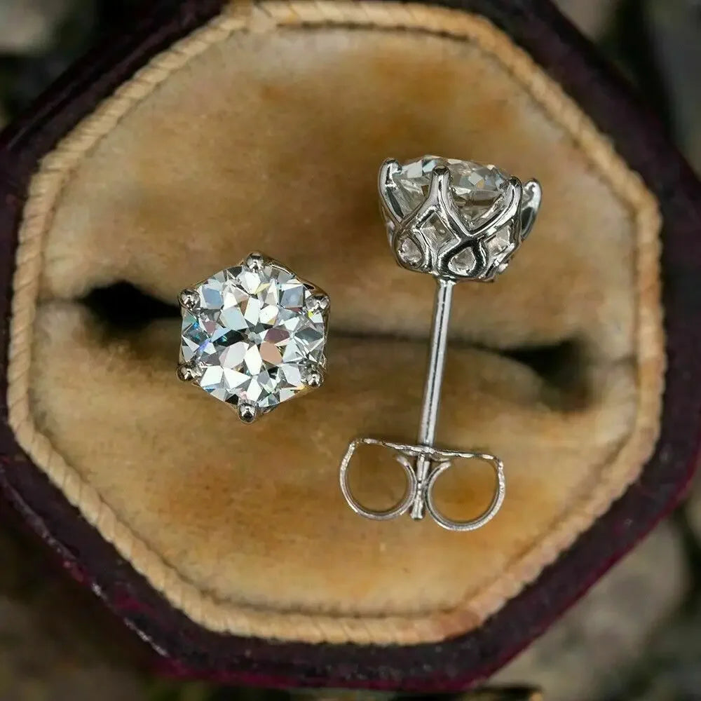 Premium 1.5ct Moissanite Diamond Stud Earrings for Women Orginal 925 Sterling Silver Jewelry Women Moissanite Earring 2023