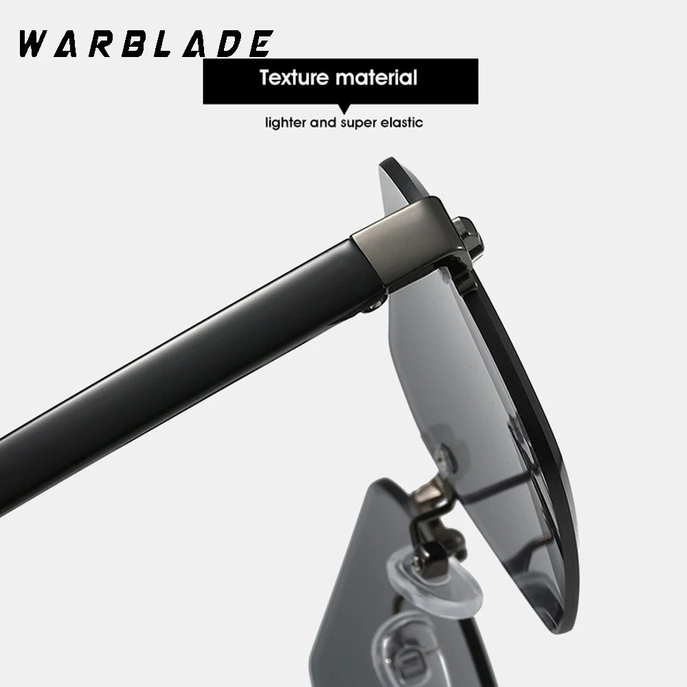 Luxury Square Sunglasses Men Retro Brand Designer Fashion Rimless Sun Glasses Shades Cutting Lens Ladies Frameless Eyeglasses