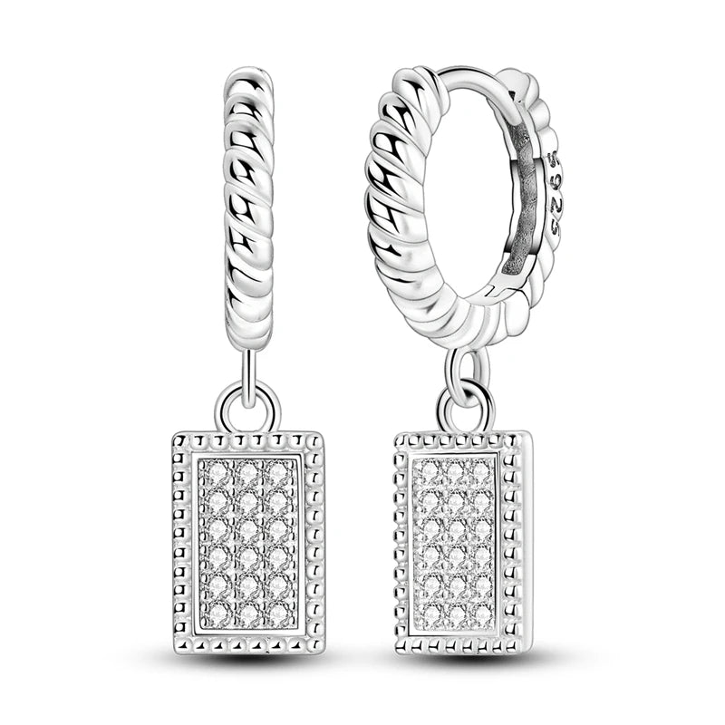 2024 neue 925 Sterling Silber Hoop Ohrringe Blumen Zirkon Ohrringe Stud Für Frau Feine Geburtstag Hochzeit Partei Schmuck Geschenke