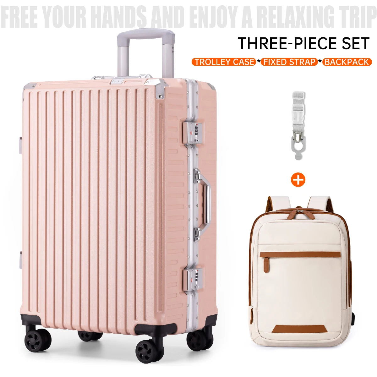 Trolley Luggage 20 24 26 28 Inch Aluminum Frame Rolling Luggage Case USB Travel Suitcase on Wheels Combination Lock Carry-On Luggage - Madeinsea©