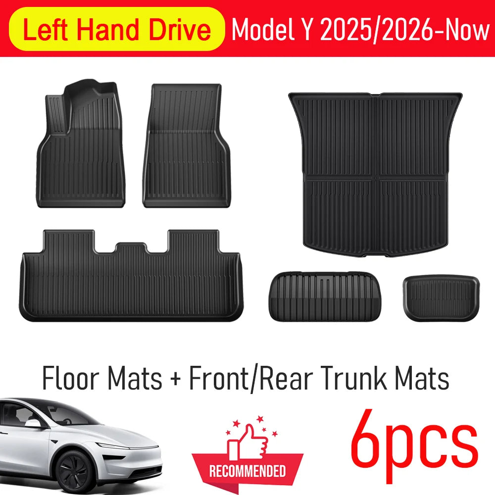 for Tesla Model Y Juniper 2025 2026 Car Floor Mats Cargo Liner Trunk Mats Backrest Kick Pads Protection Car Interior Accessories - Madeinsea©