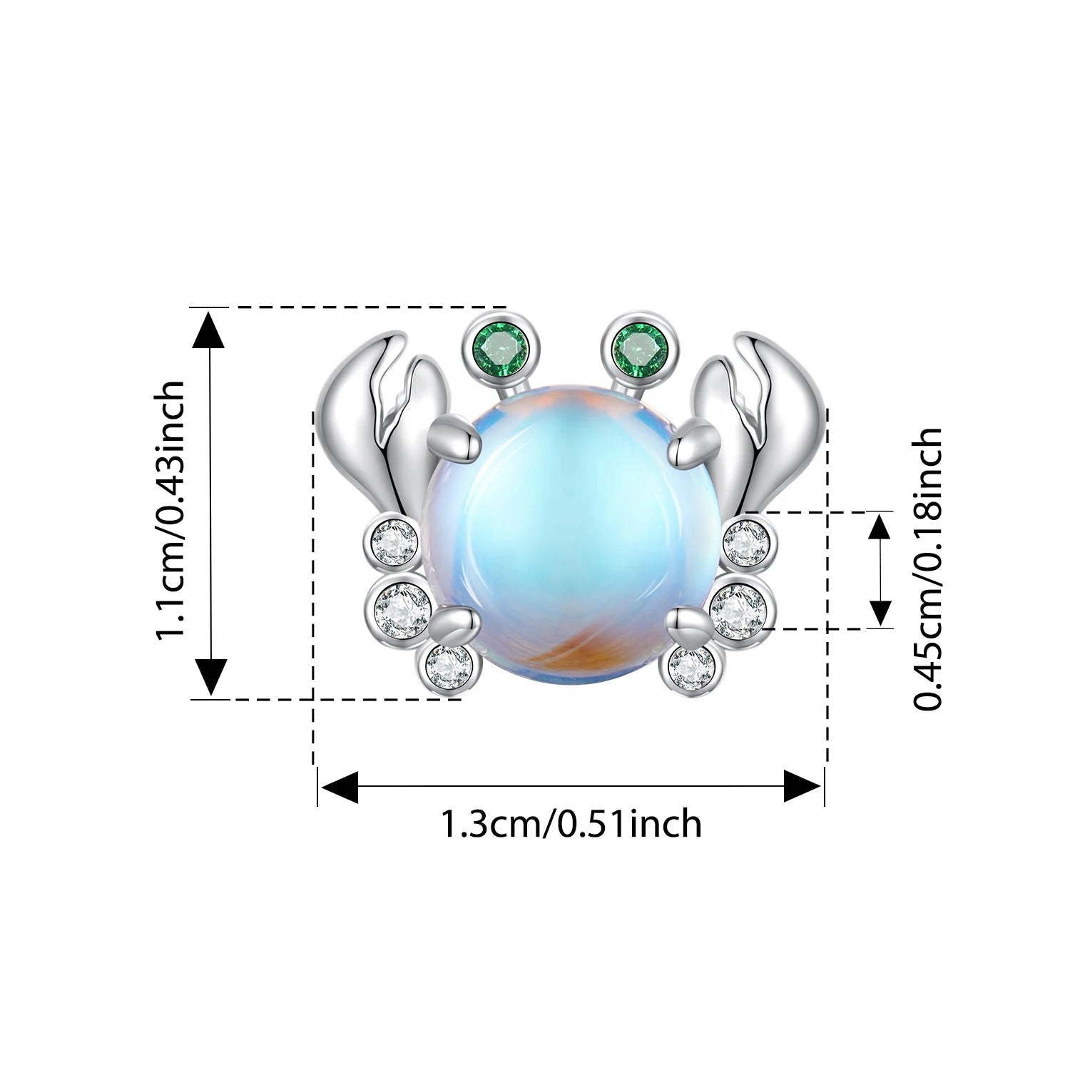 BISAER 925 Sterling Silver Butterfly Flower Silicone Charm Bead Dragonfly Crab Pendant For Women Girl DIY Bracelets Fine Jewelry