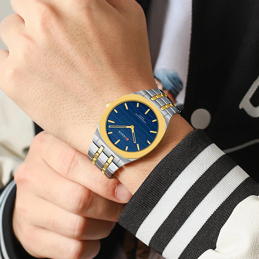 CURREN Fashion Brand Thin Quartz Watch Simple  Personalized Colors Wristwatches Waterproof 38 mm Dial