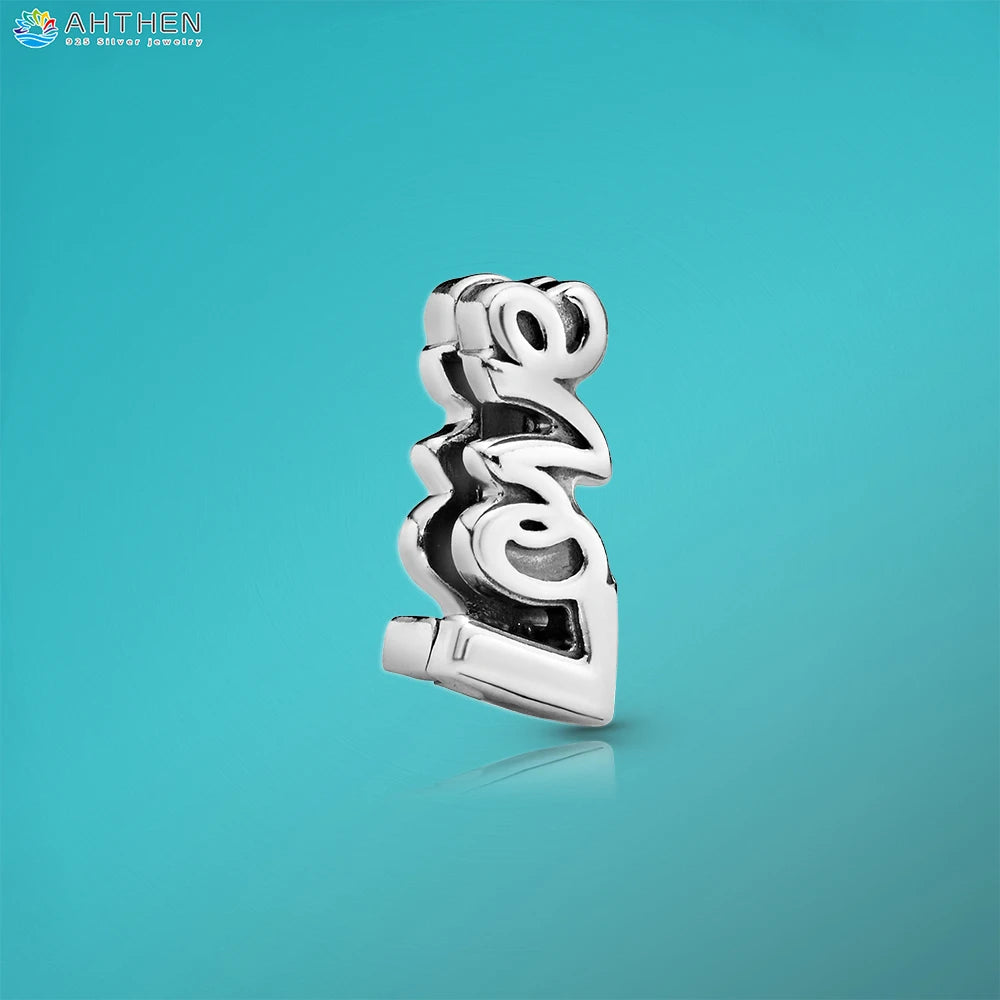 Ahthen 925 Sterling Silver Bead Silver Star Timeless Sparkle Heart Dangle Clip Charms fit Snake Chain Reflexions Bracelets