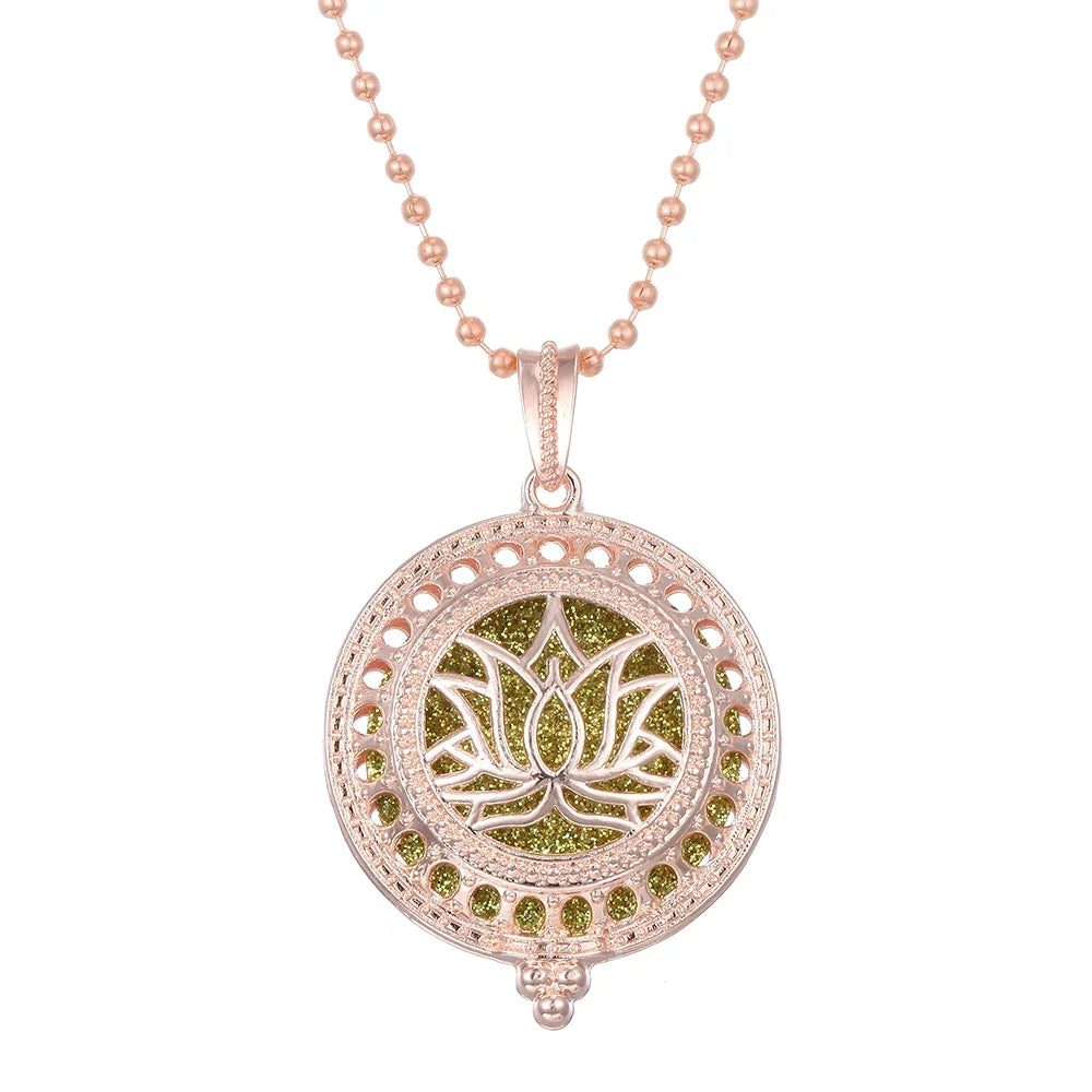 Aromatherapy Necklace Tree of Life Diffuser Jewelry Vintage Open Locket Pendant Essential Oil Perfume Aroma Diffuser Necklace