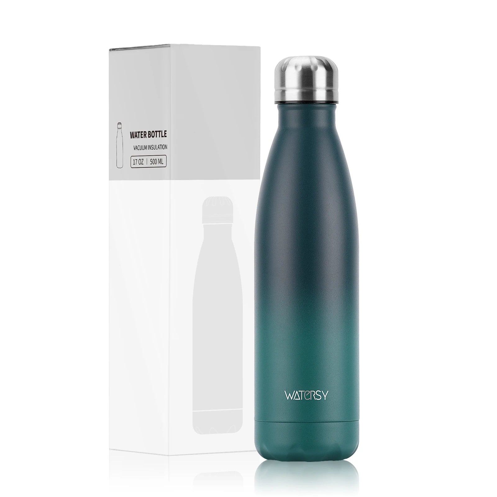 WATERSY 500ml Stainless Steel Vacuum Flask, Insulated Thermos Cup for Coffee & Water, Double Wall Thermal Bottle for Sports