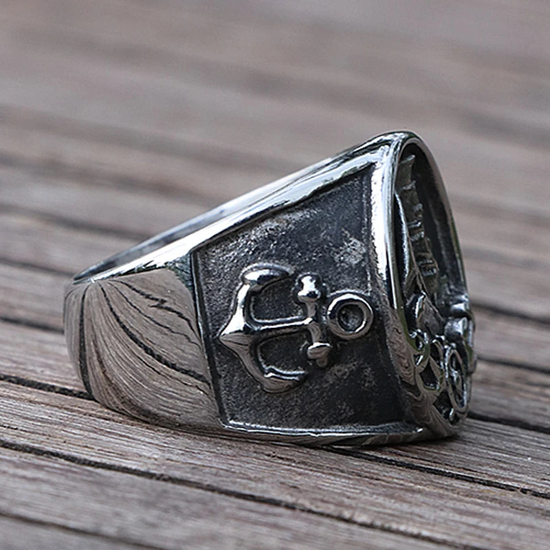 Nordic Sailboat Pirate Ring For Men / 316L Stainless Steel - Madeinsea©