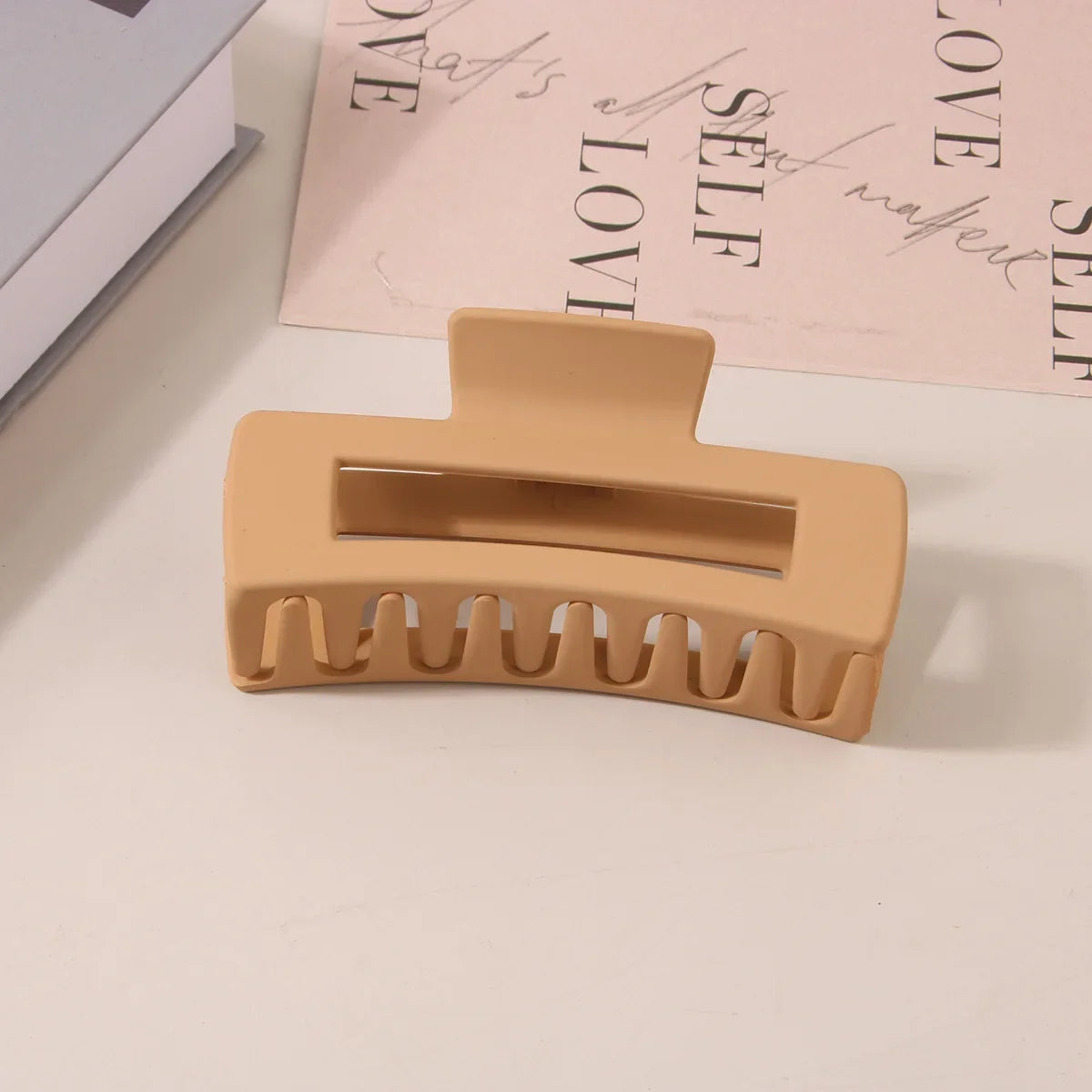 10.5CM Solid Hair Claw Elegant Hairpins Barrette Crab Hair Clips For Women Girls Korean Square Headwear Simple Hair Accessories