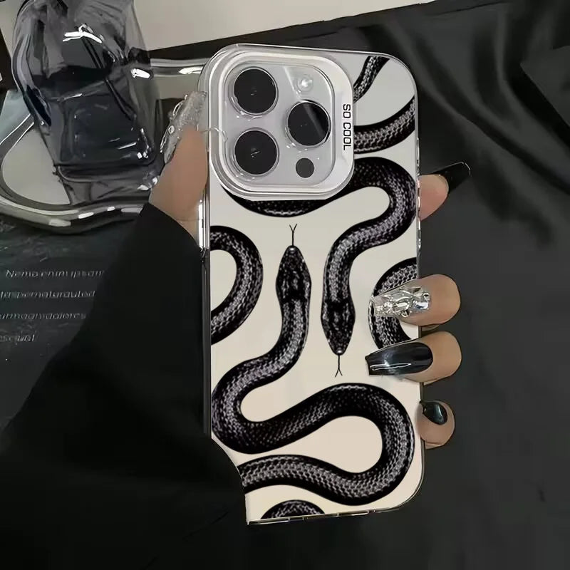 New Black Snake Phone Case For Xiaomi Mi 11 Lite 5G 14T 14 13T 13 12T 12 12X Poco F5 X5 X3 X6 M6 F6 Pro Shockproof Bumper Cover