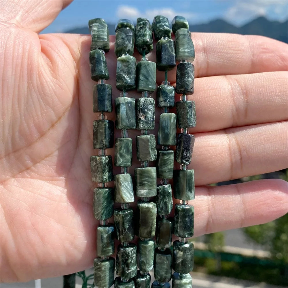 Natural Irregular Cylinder Stone Bead Charoite Amethyst Apatite Loose Charm Beads For Reiki Jewelry Making Bracelet Necklace DIY - Madeinsea©