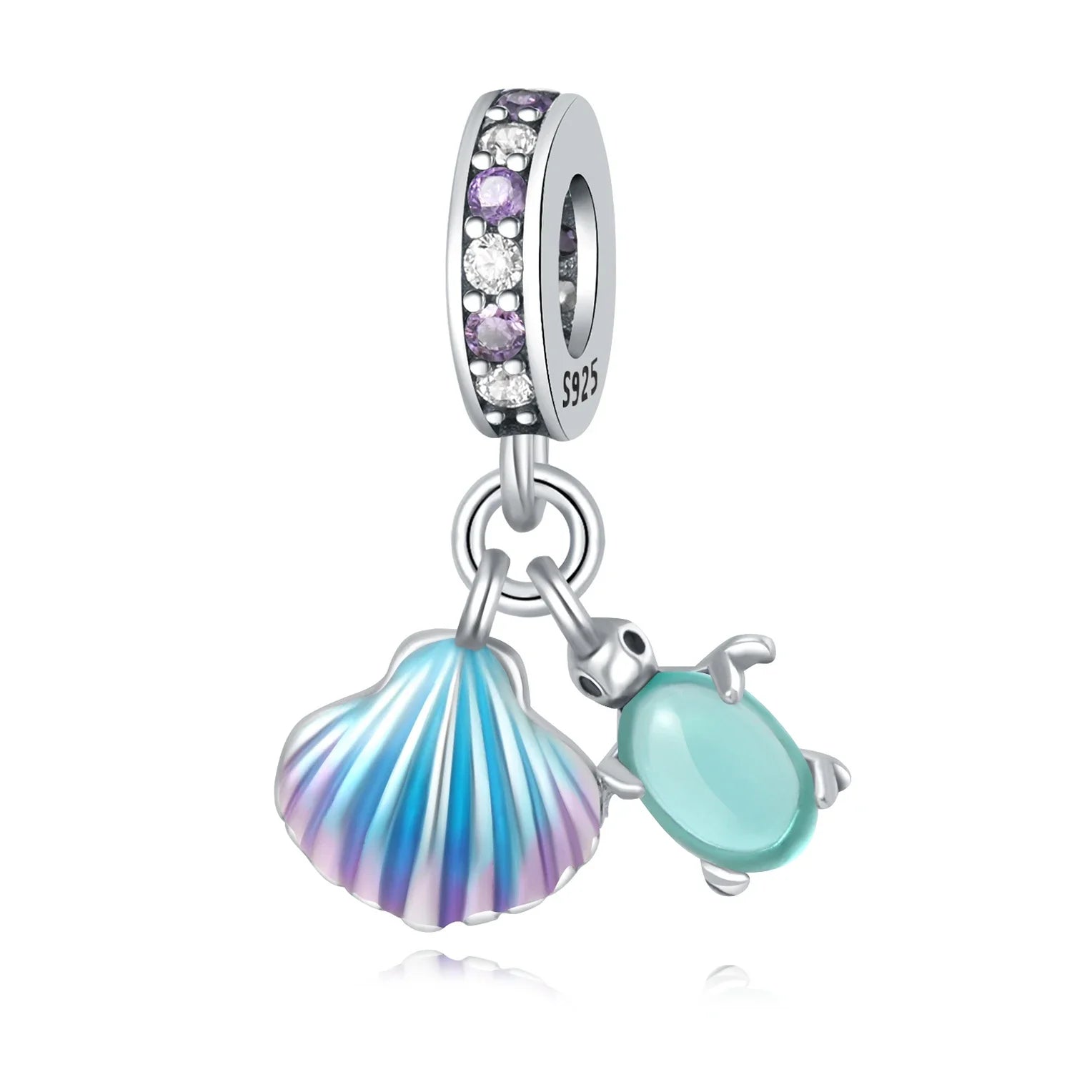Summer 925 Sterling Silver Sea Mermaid Shell Charm Pendant Beads Fit Charms  Original Bracelet for Women Jewelry Making