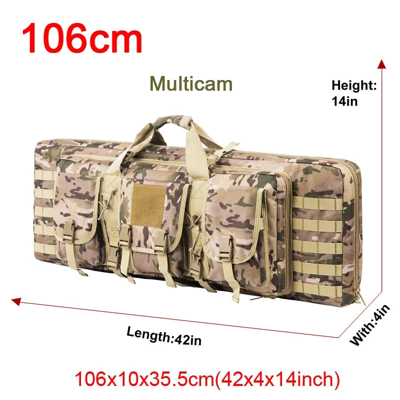 81 97 106 122cm Tactical Gun Bag Double Rifle Case  Molle Rifle Bag Sniper Airsoft Gun Case Backpack Hunting Gun Holster