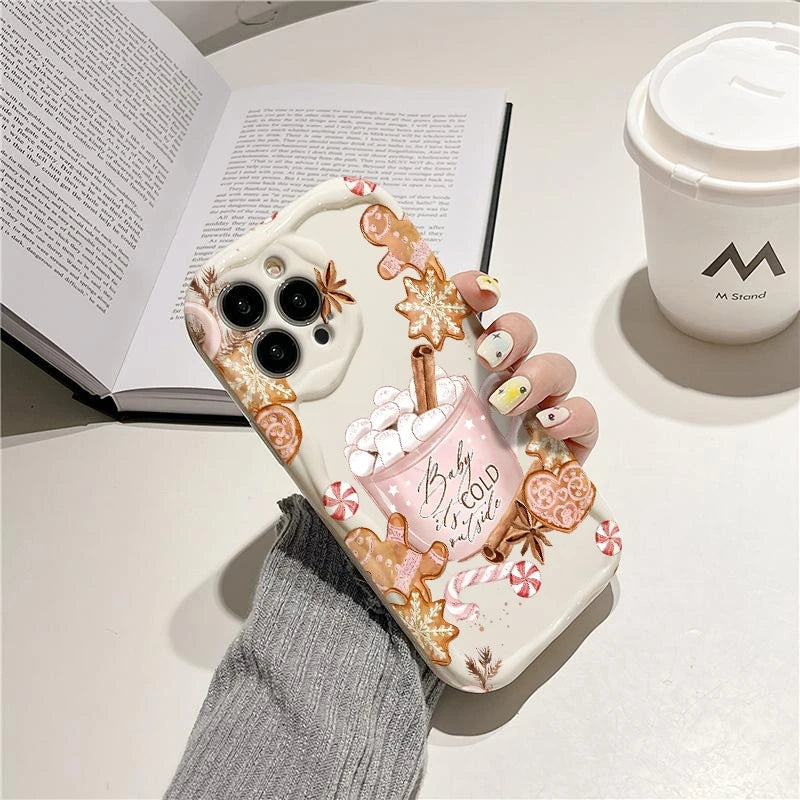 Christmas Warm Winter Coffee Gingerbread Phone Case For Xiaomi Poco X7 5G Cases Poco M6 Pro 4G F7 F6 F5 X6 X5 X3 F3 Bumper Cover